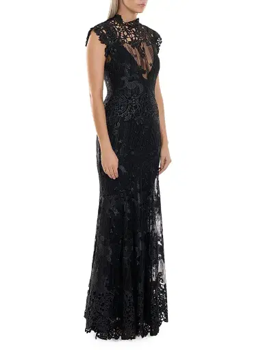 Zhivago Women's Stolen Dreams Lace Floral-Appliqué Mermaid Gown | Thumbnail 3 Zhivago Women's Stolen Dreams Lace Floral-Appliqué Mermaid Gown | Thumbnail 3