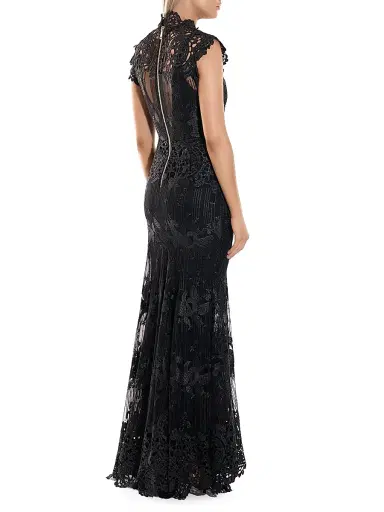 Zhivago Women's Stolen Dreams Lace Floral-Appliqué Mermaid Gown | Thumbnail 4 Zhivago Women's Stolen Dreams Lace Floral-Appliqué Mermaid Gown | Thumbnail 4
