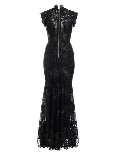 Zhivago Women's Stolen Dreams Lace Floral-Appliqué Mermaid Gown | Thumbnail 7 Zhivago Women's Stolen Dreams Lace Floral-Appliqué Mermaid Gown | Thumbnail 7