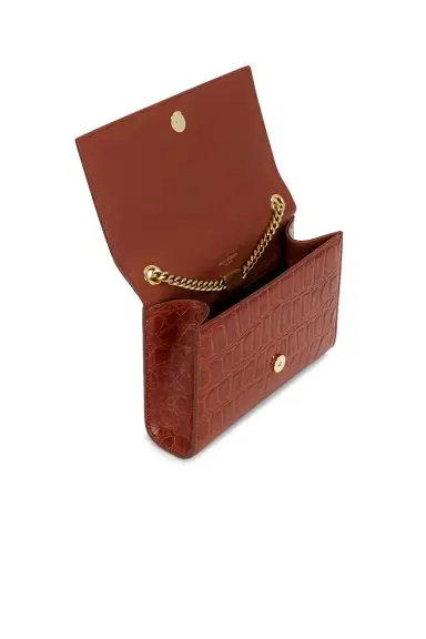 Saint Laurent Small Kate Croc Chain Bag | Thumbnail 5 Saint Laurent Small Kate Croc Chain Bag | Thumbnail 5