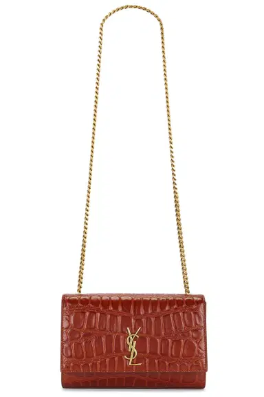Saint Laurent Small Kate Croc Chain Bag | Thumbnail 1 Saint Laurent Small Kate Croc Chain Bag | Thumbnail 1