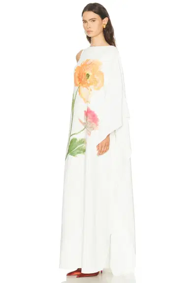 Carolina Herrera One Shoulder Long Dress | Thumbnail 3 Carolina Herrera One Shoulder Long Dress | Thumbnail 3