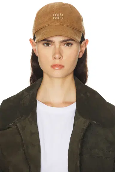 Miu Miu Drill Washed Baseball Hat | Thumbnail 2 Miu Miu Drill Washed Baseball Hat | Thumbnail 2