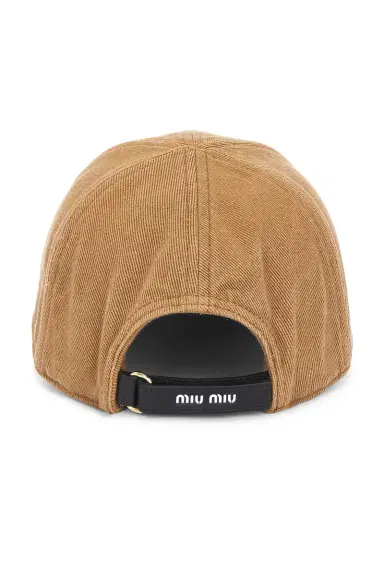 Miu Miu Drill Washed Baseball Hat | Thumbnail 3 Miu Miu Drill Washed Baseball Hat | Thumbnail 3