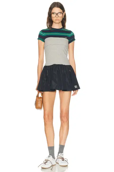 Miu Miu Strapless Mini Dress | Thumbnail 4 Miu Miu Strapless Mini Dress | Thumbnail 4