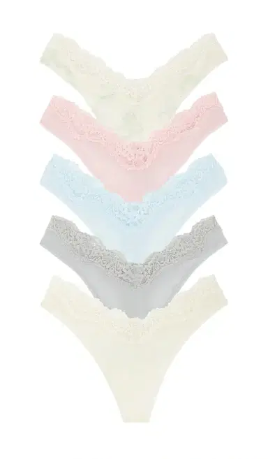 Skims Fits Everybody Lace Dipped Thong 5-pack | Thumbnail 1 Skims Fits Everybody Lace Dipped Thong 5-pack | Thumbnail 1