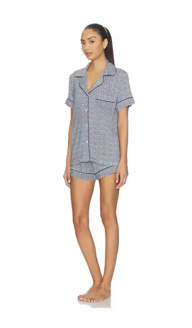 eberjey Gisele Printed Relaxed Short Pajama Set | Thumbnail 2 eberjey Gisele Printed Relaxed Short Pajama Set | Thumbnail 2