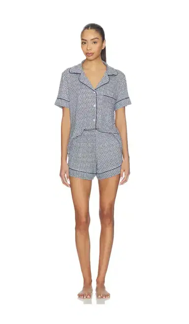 eberjey Gisele Printed Relaxed Short Pajama Set | Thumbnail 1 eberjey Gisele Printed Relaxed Short Pajama Set | Thumbnail 1