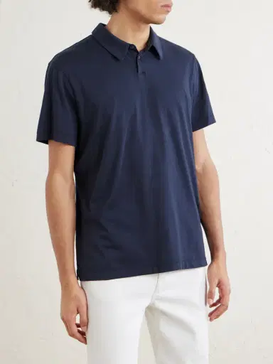 James Perse Luxe Lotus Cotton-Jersey Polo Shirt - Men | Thumbnail 3 James Perse Luxe Lotus Cotton-Jersey Polo Shirt - Men | Thumbnail 3