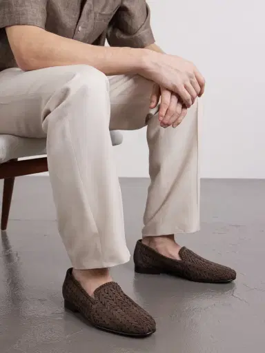 Manolo Blahnik Mario Woven Suede Loafers - Men | Thumbnail 2 Manolo Blahnik Mario Woven Suede Loafers - Men | Thumbnail 2