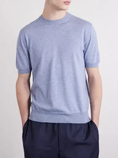 Altea Maglia Cotton and Cashmere-Blend T-Shirt - Men | Thumbnail 3 Altea Maglia Cotton and Cashmere-Blend T-Shirt - Men | Thumbnail 3