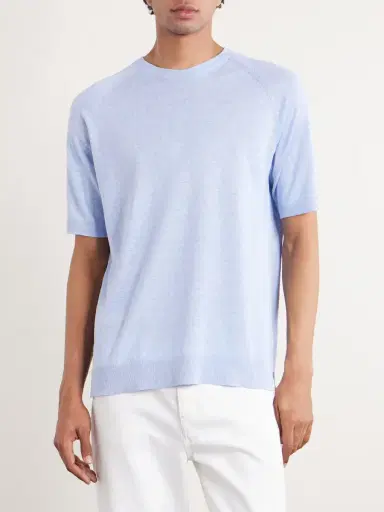 PIACENZA 1733 Silk and Linen-Blend T-Shirt - Men | Thumbnail 3 PIACENZA 1733 Silk and Linen-Blend T-Shirt - Men | Thumbnail 3