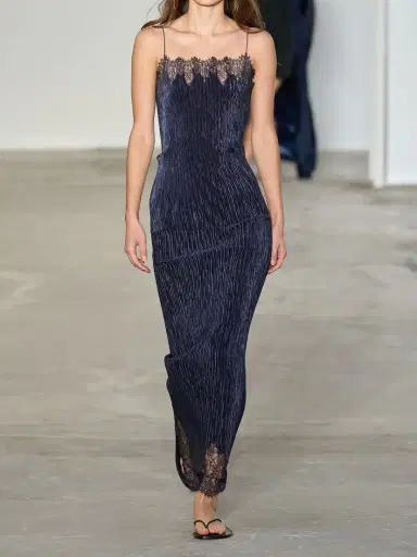 FFORME Lumi Lace-trimmed Plissé Midi Dress | Thumbnail 5 FFORME Lumi Lace-trimmed Plissé Midi Dress | Thumbnail 5