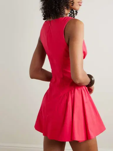 Staud Gwen Paneled Cotton-blend Poplin Mini Dress | Thumbnail 3 Staud Gwen Paneled Cotton-blend Poplin Mini Dress | Thumbnail 3