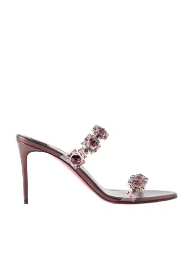 Christian Louboutin Just Jewel 85 Embellished Pvc And Metallic Leather Sandals | Thumbnail 1 Christian Louboutin Just Jewel 85 Embellished Pvc And Metallic Leather Sandals | Thumbnail 1