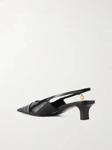 Tod's Embellished Croc-effect Leather Slingback Pumps | Thumbnail 3 Tod's Embellished Croc-effect Leather Slingback Pumps | Thumbnail 3