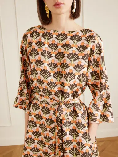 La DoubleJ Muumuu Silk-twill Midi Dress | Thumbnail 4 La DoubleJ Muumuu Silk-twill Midi Dress | Thumbnail 4