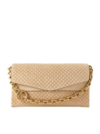 Gucci Large Debossed Suede Shoulder Bag | Thumbnail 1 Gucci Large Debossed Suede Shoulder Bag | Thumbnail 1