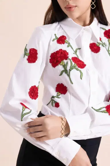 Carolina Herrera Isabela Embroidered Top | Thumbnail 3 Carolina Herrera Isabela Embroidered Top | Thumbnail 3