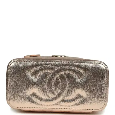 Chanel Chanel Small Top Handle Vanity Case With Chain Metallic Copper Shiny Caviar Light Gold Hardware | Thumbnail 6 Chanel Chanel Small Top Handle Vanity Case With Chain Metallic Copper Shiny Caviar Light Gold Hardware | Thumbnail 6