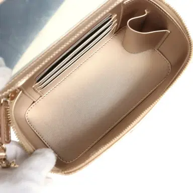 Chanel Chanel Small Top Handle Vanity Case With Chain Metallic Copper Shiny Caviar Light Gold Hardware | Thumbnail 9 Chanel Chanel Small Top Handle Vanity Case With Chain Metallic Copper Shiny Caviar Light Gold Hardware | Thumbnail 9