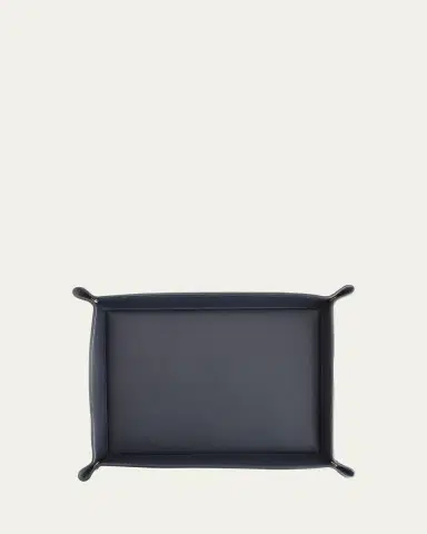 Royce New York Monogrammed Large Catchall Leather Valet Tray, Personalized | Thumbnail 2 Royce New York Monogrammed Large Catchall Leather Valet Tray, Personalized | Thumbnail 2
