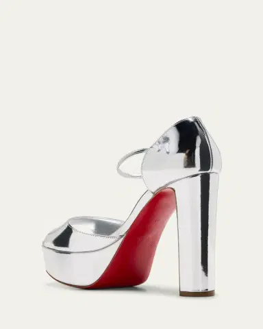 Christian Louboutin Sandaloo Metallic Red Sole Platform Sandals | Thumbnail 4 Christian Louboutin Sandaloo Metallic Red Sole Platform Sandals | Thumbnail 4