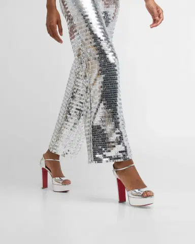 Christian Louboutin Sandaloo Metallic Red Sole Platform Sandals | Thumbnail 6 Christian Louboutin Sandaloo Metallic Red Sole Platform Sandals | Thumbnail 6