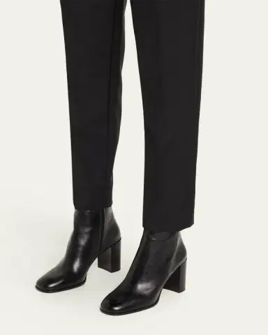 Prada Leather Block-Heel Ankle Boots | Thumbnail 2 Prada Leather Block-Heel Ankle Boots | Thumbnail 2