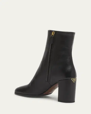 Prada Leather Block-Heel Ankle Boots | Thumbnail 4 Prada Leather Block-Heel Ankle Boots | Thumbnail 4
