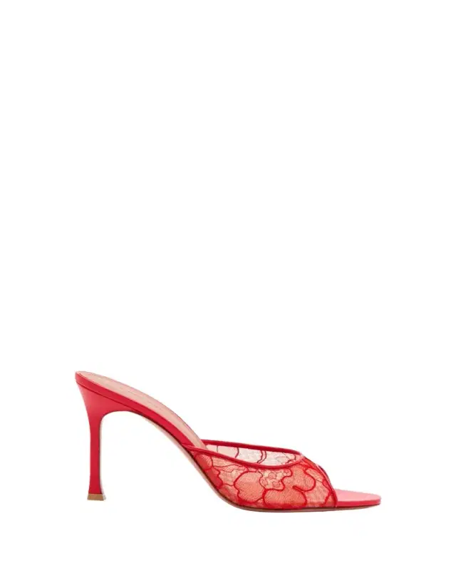 Alexa Lace Stiletto Mule Sandals Alexa Lace Stiletto Mule Sandals
