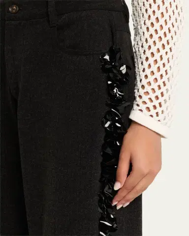 Diotima Burro Sequined Side-Stripe Wide-Leg Jeans | Thumbnail 5 Diotima Burro Sequined Side-Stripe Wide-Leg Jeans | Thumbnail 5