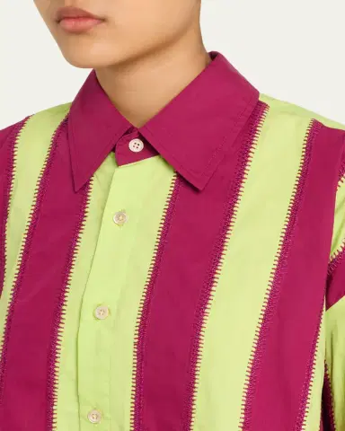 Diotima Mossman Stripe Embroidered Button-Down Shirt | Thumbnail 5 Diotima Mossman Stripe Embroidered Button-Down Shirt | Thumbnail 5