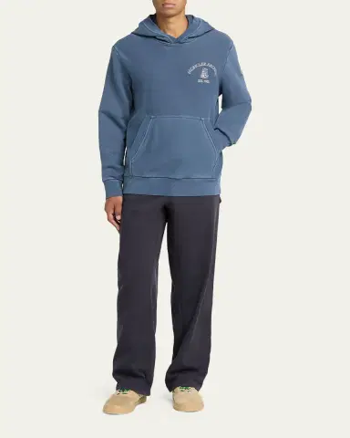 Moncler Men's Rowing Logo Cotton Hoodie | Thumbnail 2 Moncler Men's Rowing Logo Cotton Hoodie | Thumbnail 2