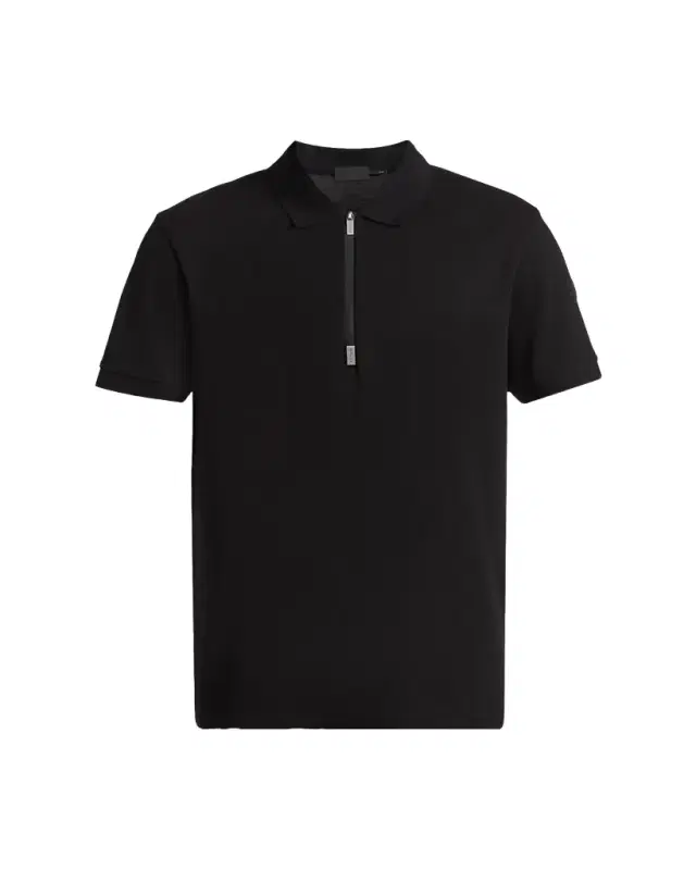 Men's Logo Cotton Piquet Half-Zip Polo Shirt Men's Logo Cotton Piquet Half-Zip Polo Shirt