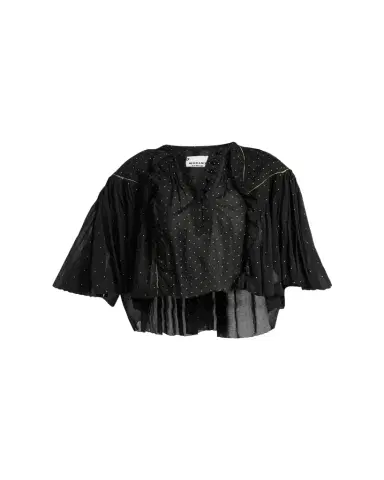 Etoile Isabel Marant Veenia Polka-Dot Pleated Cotton Voile Crop Blouse | Thumbnail 1 Etoile Isabel Marant Veenia Polka-Dot Pleated Cotton Voile Crop Blouse | Thumbnail 1