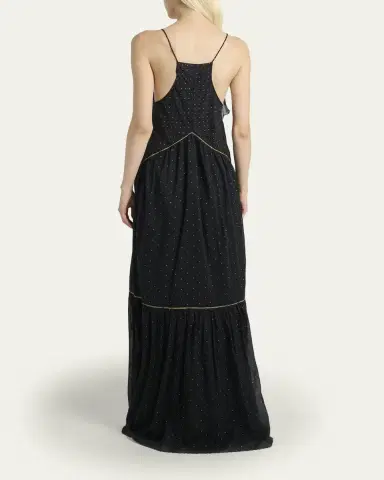 Etoile Isabel Marant Vasma Polka-Dot Cotton Voile Tiered Maxi Dress | Thumbnail 3 Etoile Isabel Marant Vasma Polka-Dot Cotton Voile Tiered Maxi Dress | Thumbnail 3
