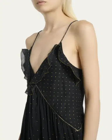 Etoile Isabel Marant Vasma Polka-Dot Cotton Voile Tiered Maxi Dress | Thumbnail 5 Etoile Isabel Marant Vasma Polka-Dot Cotton Voile Tiered Maxi Dress | Thumbnail 5