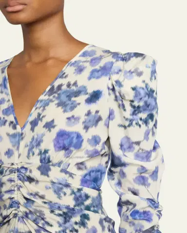 Isabel Marant Albini Long Printed Stretch Silk Dress | Thumbnail 5 Isabel Marant Albini Long Printed Stretch Silk Dress | Thumbnail 5