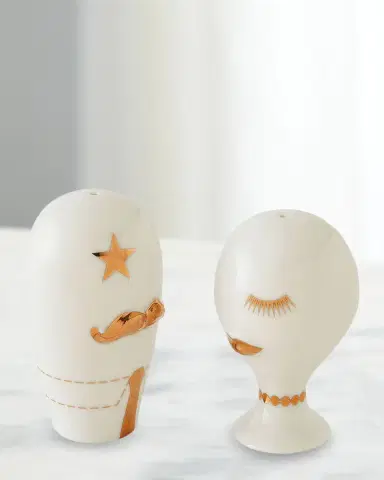 Jonathan Adler Gilded Mr. and Mrs. Muse Salt and Pepper Set | Thumbnail 2 Jonathan Adler Gilded Mr. and Mrs. Muse Salt and Pepper Set | Thumbnail 2