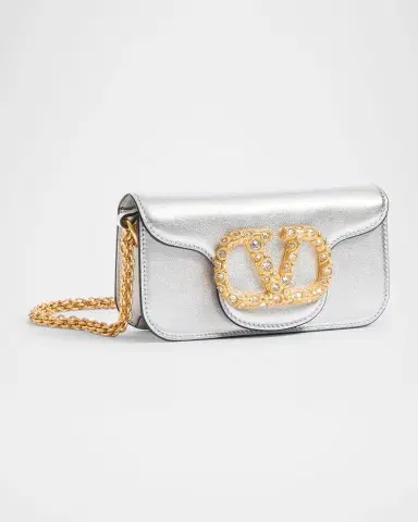Valentino Garavani Loco Small Metallic Leather Shoulder Bag | Thumbnail 6 Valentino Garavani Loco Small Metallic Leather Shoulder Bag | Thumbnail 6