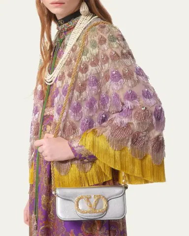 Valentino Garavani Loco Small Metallic Leather Shoulder Bag | Thumbnail 8 Valentino Garavani Loco Small Metallic Leather Shoulder Bag | Thumbnail 8