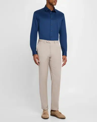 Giorgio Armani Men's Micro-Structure Jersey Sport Shirt | Thumbnail 2 Giorgio Armani Men's Micro-Structure Jersey Sport Shirt | Thumbnail 2