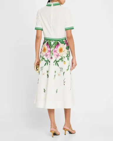 Rickie Freeman for Teri Jon Belted Floral-Print Cotton Midi Shirtdress | Thumbnail 2 Rickie Freeman for Teri Jon Belted Floral-Print Cotton Midi Shirtdress | Thumbnail 2