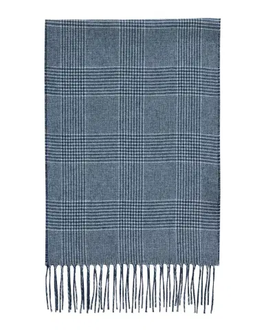 PIACENZA 1733 Men 's Dallas Cashmere and Silk Solid To Houndstooth Scarf | Thumbnail 1 PIACENZA 1733 Men 's Dallas Cashmere and Silk Solid To Houndstooth Scarf | Thumbnail 1