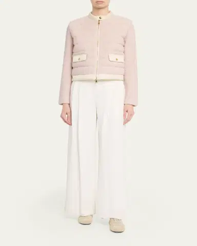 Moncler Bouclé Short Down Jacket | Thumbnail 2 Moncler Bouclé Short Down Jacket | Thumbnail 2