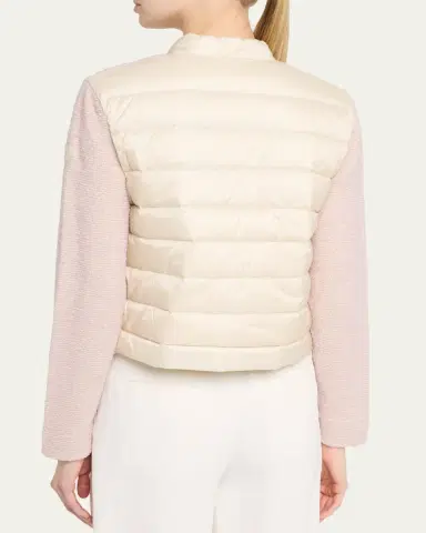 Moncler Bouclé Short Down Jacket | Thumbnail 3 Moncler Bouclé Short Down Jacket | Thumbnail 3