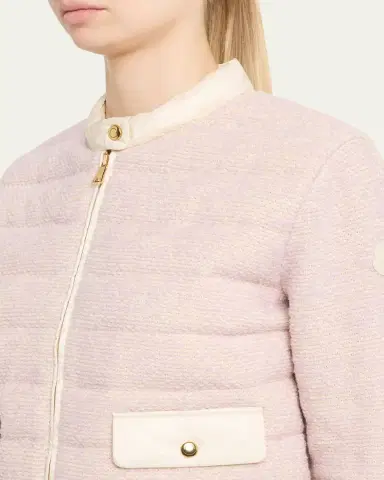 Moncler Bouclé Short Down Jacket | Thumbnail 5 Moncler Bouclé Short Down Jacket | Thumbnail 5
