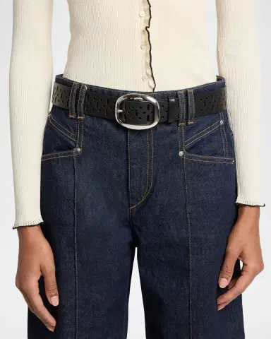 Isabel Marant Dara Laser-Cut Leather Belt | Thumbnail 2 Isabel Marant Dara Laser-Cut Leather Belt | Thumbnail 2