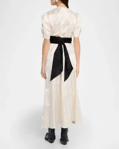 Gabriela Hearst Larkin Embroidered Silk Maxi Dress | Thumbnail 3 Gabriela Hearst Larkin Embroidered Silk Maxi Dress | Thumbnail 3